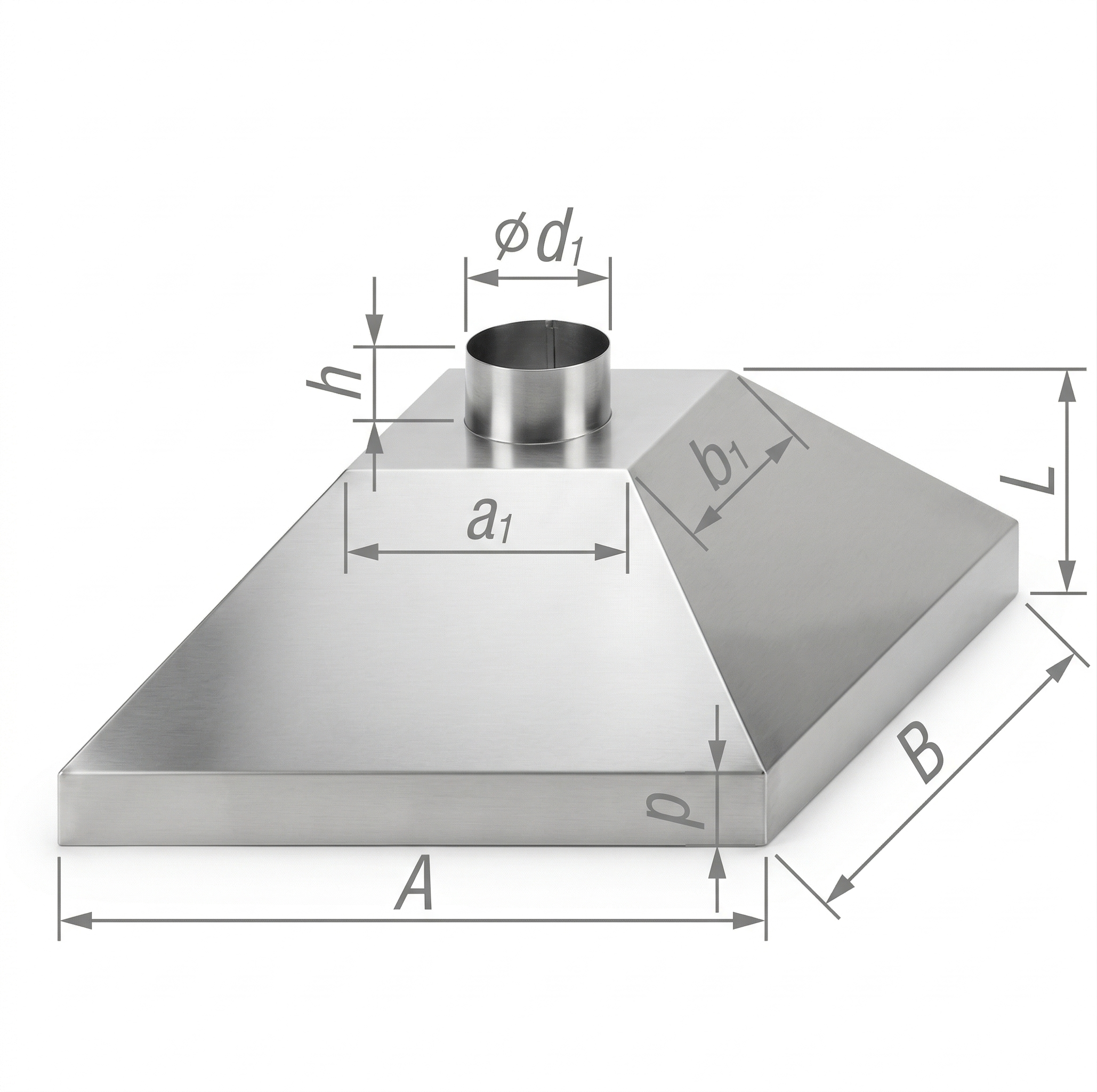 Зонт кухонный островной