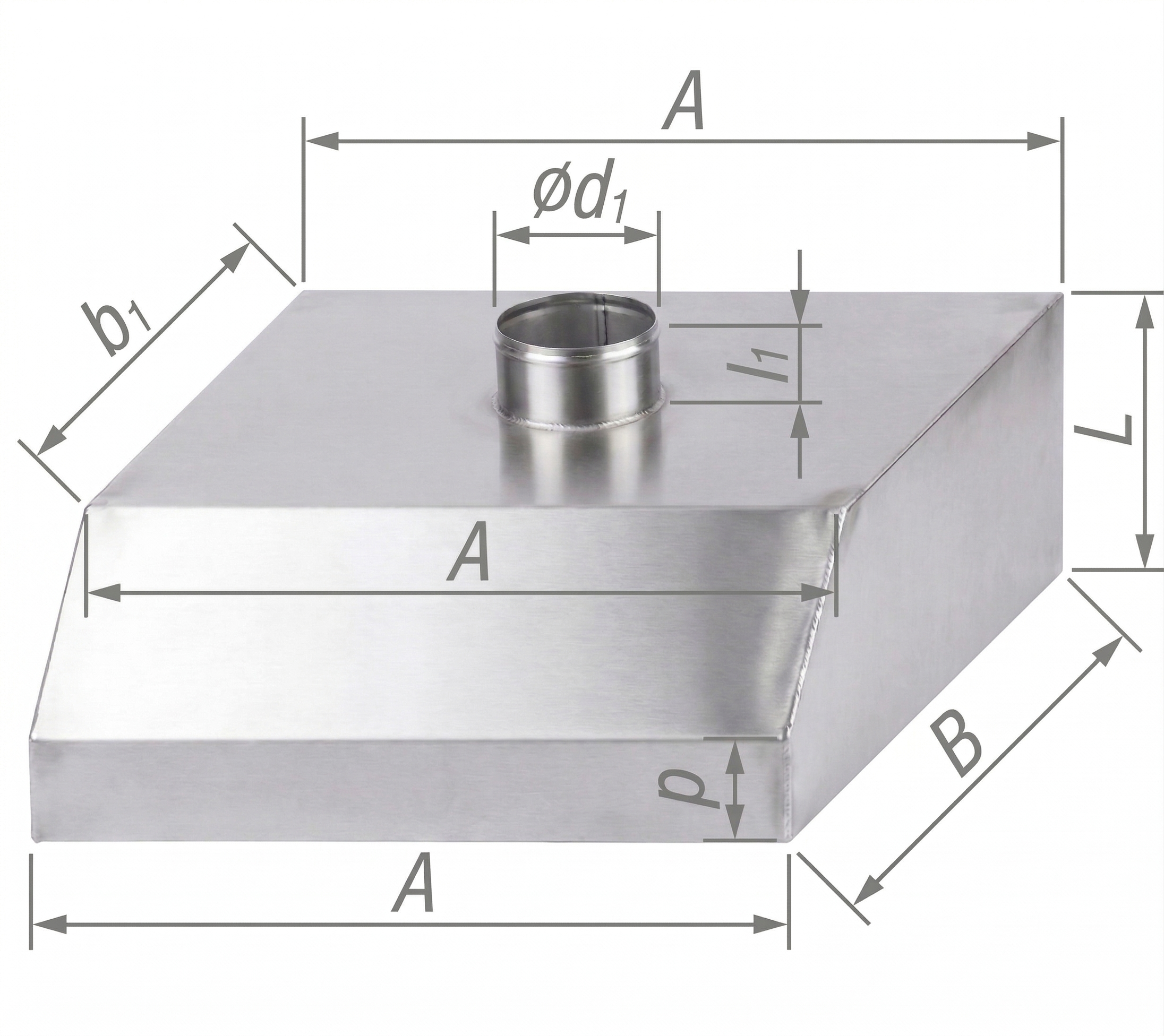 Зонт кухонный пристенный