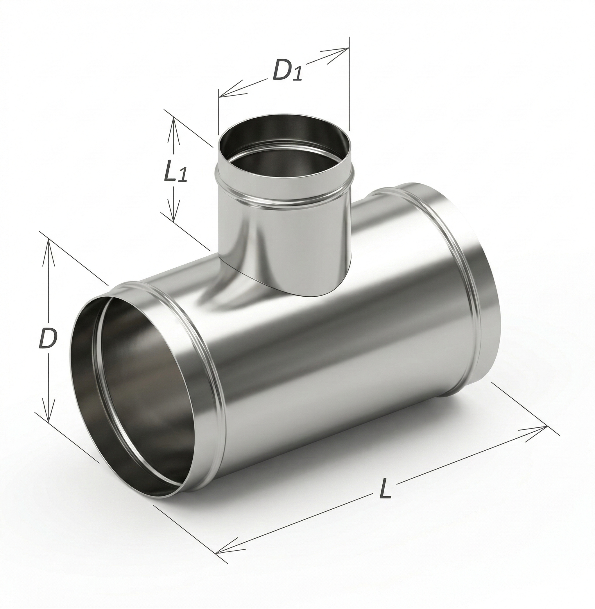 Тройник круглый на круглый
